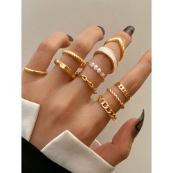 10 piezas Anillo con diseño...